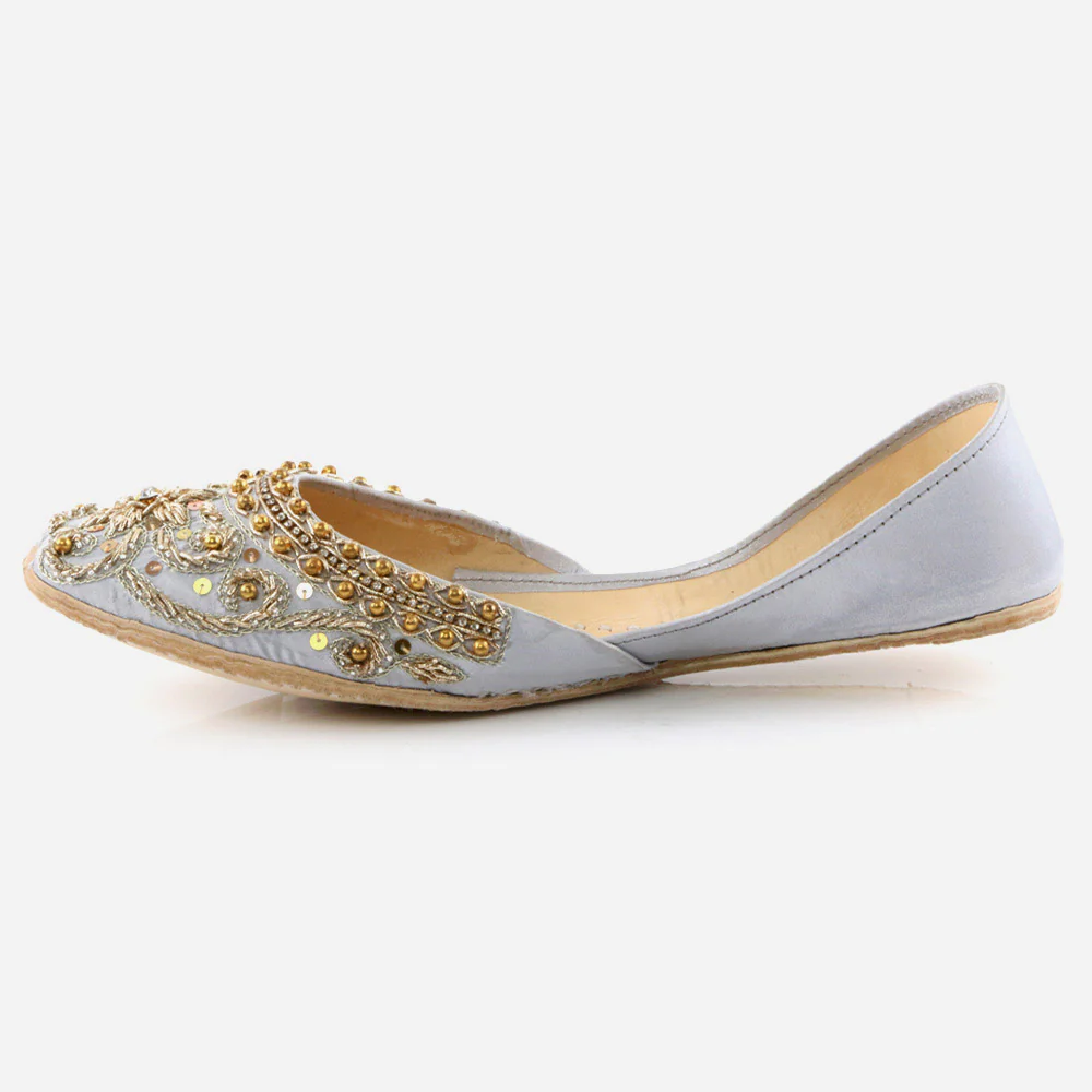 Women Ladies Decorated Summer Shoes Mojaris Traditional Indian Wedding Bridal Slip Ons Evening Party Handmade Leather Khussa Pumps Shoes - Image 3