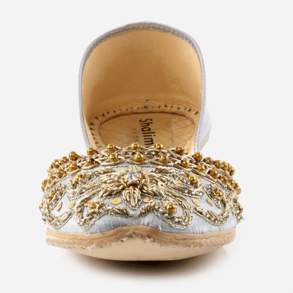 Women Ladies Decorated Summer Shoes Mojaris Traditional Indian Wedding Bridal Slip Ons Evening Party Handmade Leather Khussa Pumps Shoes - Image 4