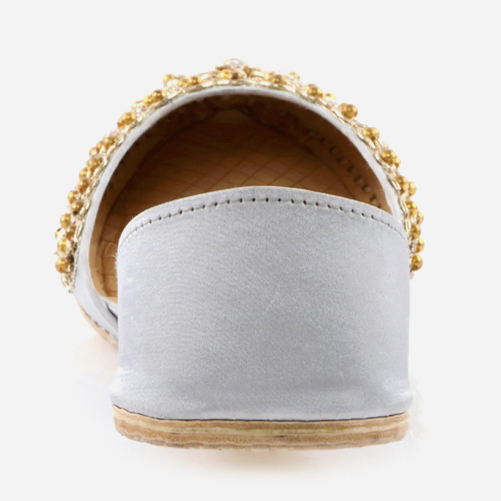 Women Ladies Decorated Summer Shoes Mojaris Traditional Indian Wedding Bridal Slip Ons Evening Party Handmade Leather Khussa Pumps Shoes - Image 5