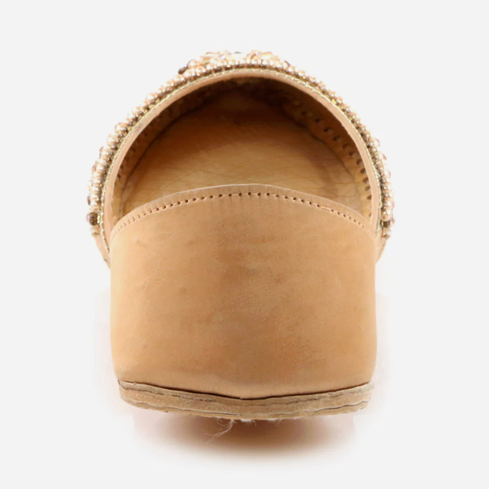 Women Ladies Decorated Summer Shoes Mojaris Traditional Indian Wedding Bridal Slip Ons Evening Party Handmade Leather Khussa Pumps Shoes - Image 5