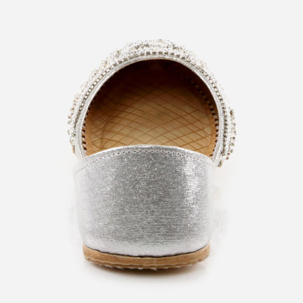 Women Ladies Ethnic Decorated Mojaris Traditional Indian Wedding Bridal Slip Ons Evening Party Handmade Leather Khussa Pumps Shoes - Image 5