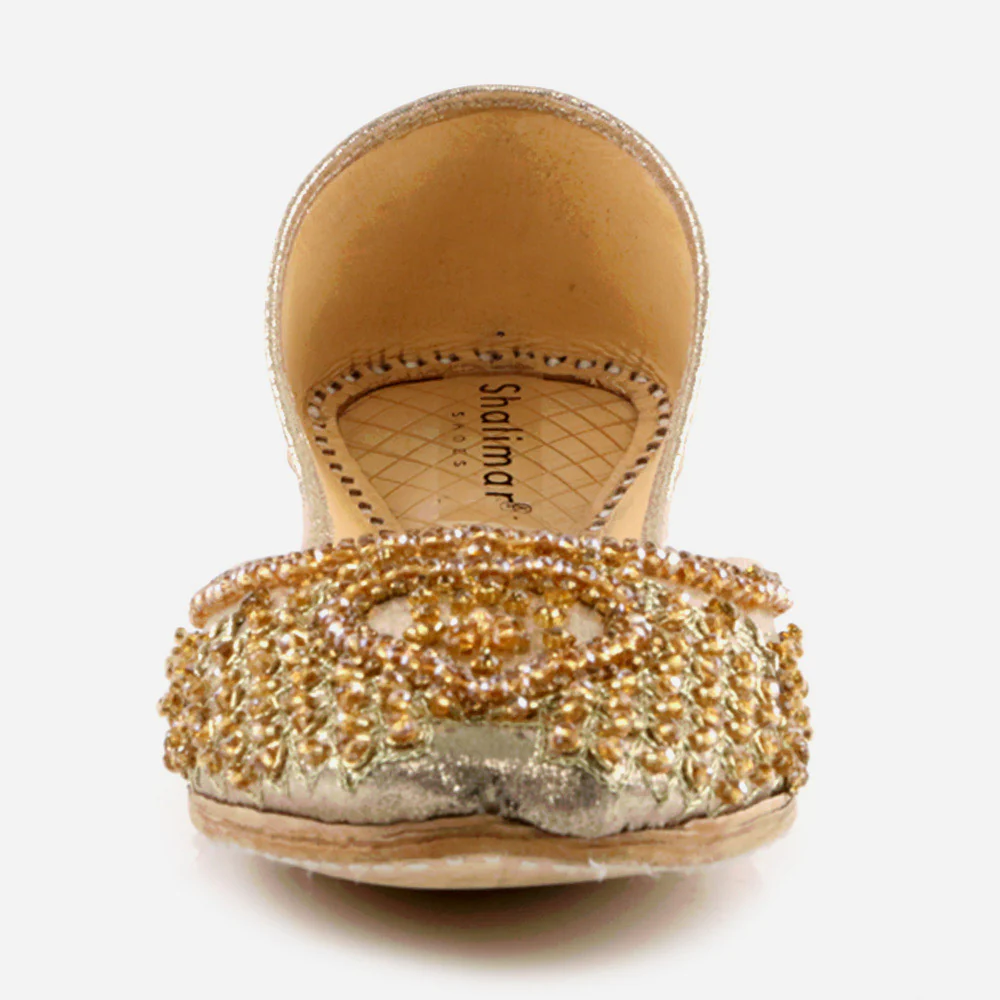 Women Ladies Ethnic Decorated Mojaris Traditional Indian Wedding Bridal Slip Ons Evening Party Handmade Leather Khussa Pumps Shoes - Image 4