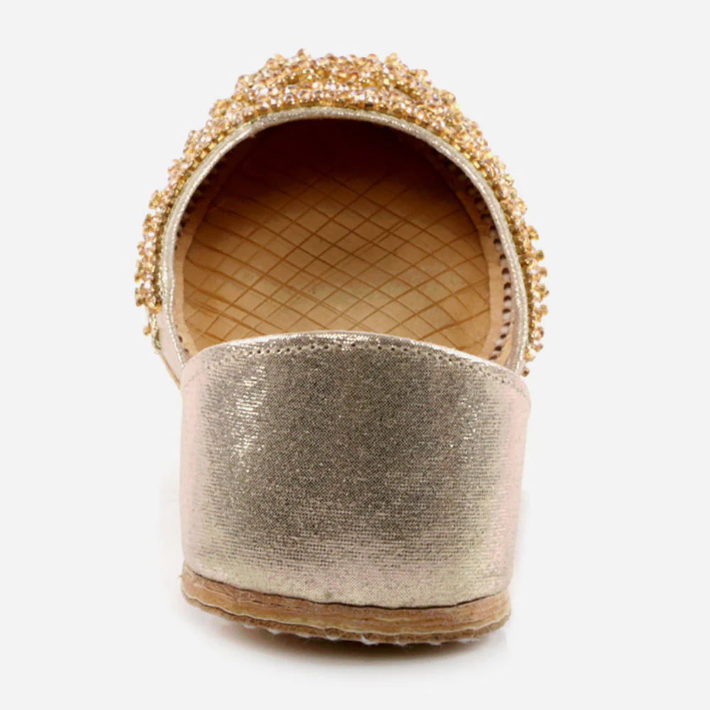 Women Ladies Ethnic Decorated Mojaris Traditional Indian Wedding Bridal Slip Ons Evening Party Handmade Leather Khussa Pumps Shoes - Image 5