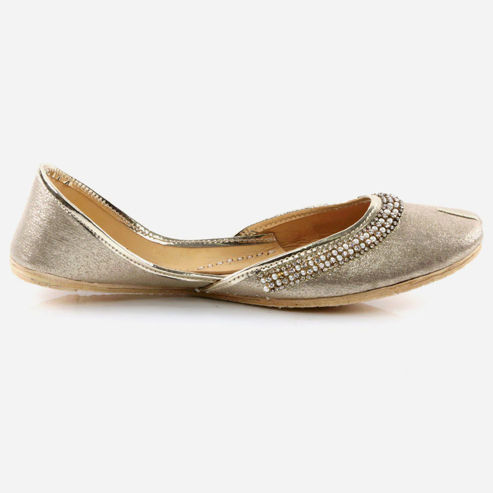 Women Ladies Fashion Mojaris Traditional Indian Wedding Bridal Slip Ons Evening Party Handmade Leather Khussa Pumps Shoes - Image 2