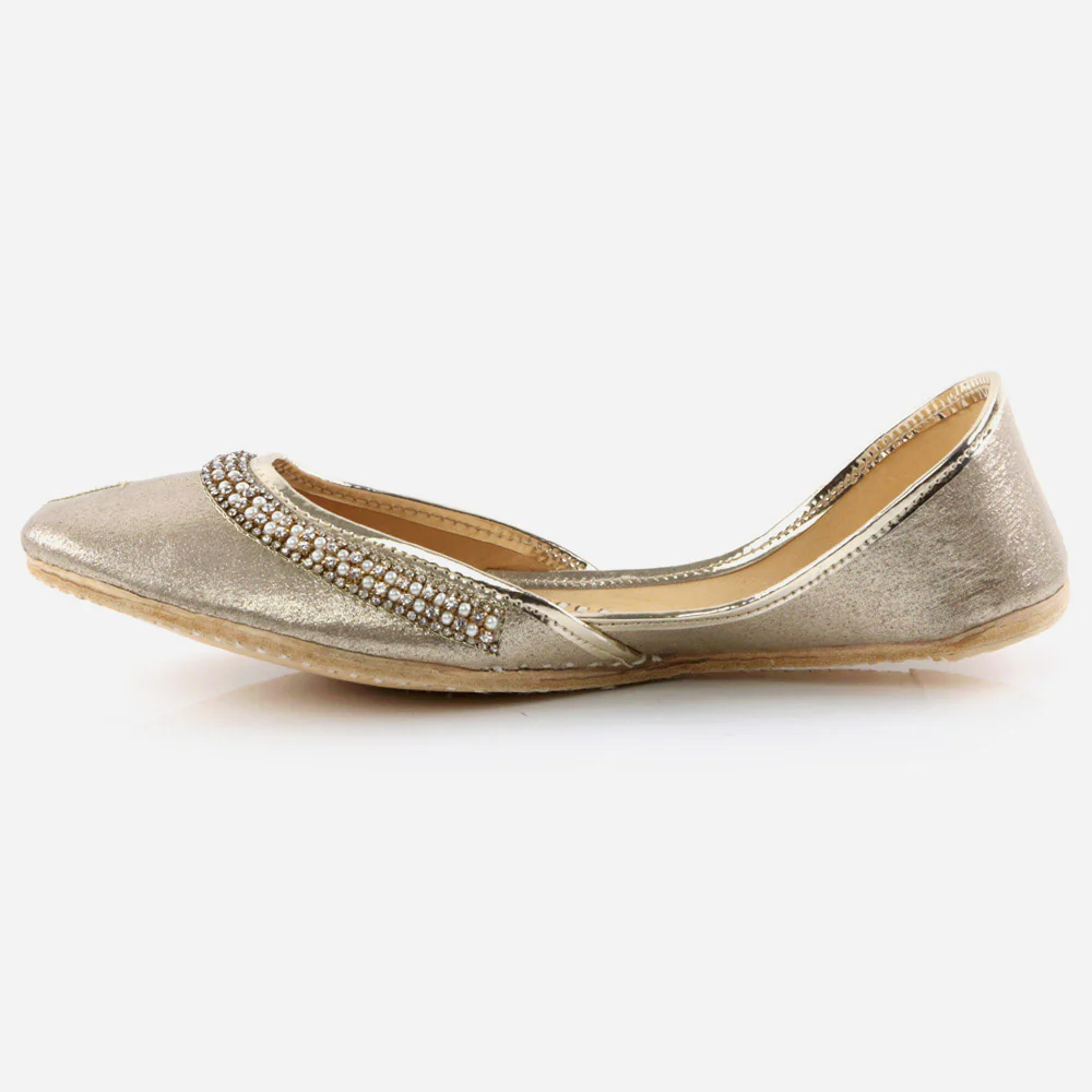 Women Ladies Fashion Mojaris Traditional Indian Wedding Bridal Slip Ons Evening Party Handmade Leather Khussa Pumps Shoes - Image 3