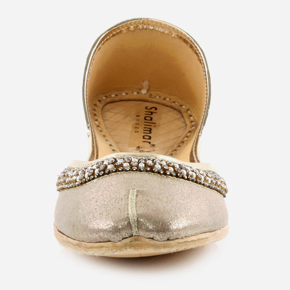 Women Ladies Fashion Mojaris Traditional Indian Wedding Bridal Slip Ons Evening Party Handmade Leather Khussa Pumps Shoes - Image 4