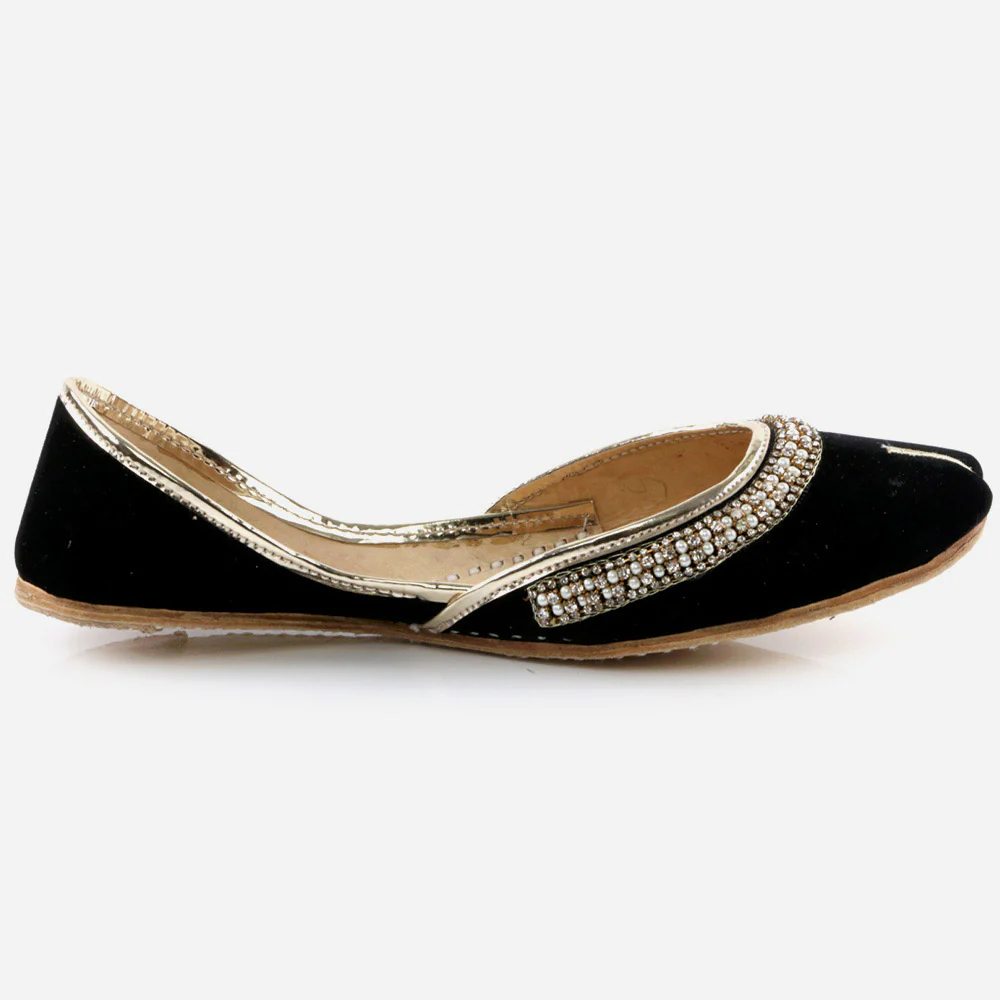 Women Ladies Fashion Mojaris Traditional Indian Wedding Bridal Slip Ons Evening Party Handmade Leather Khussa Pumps Shoes - Image 2