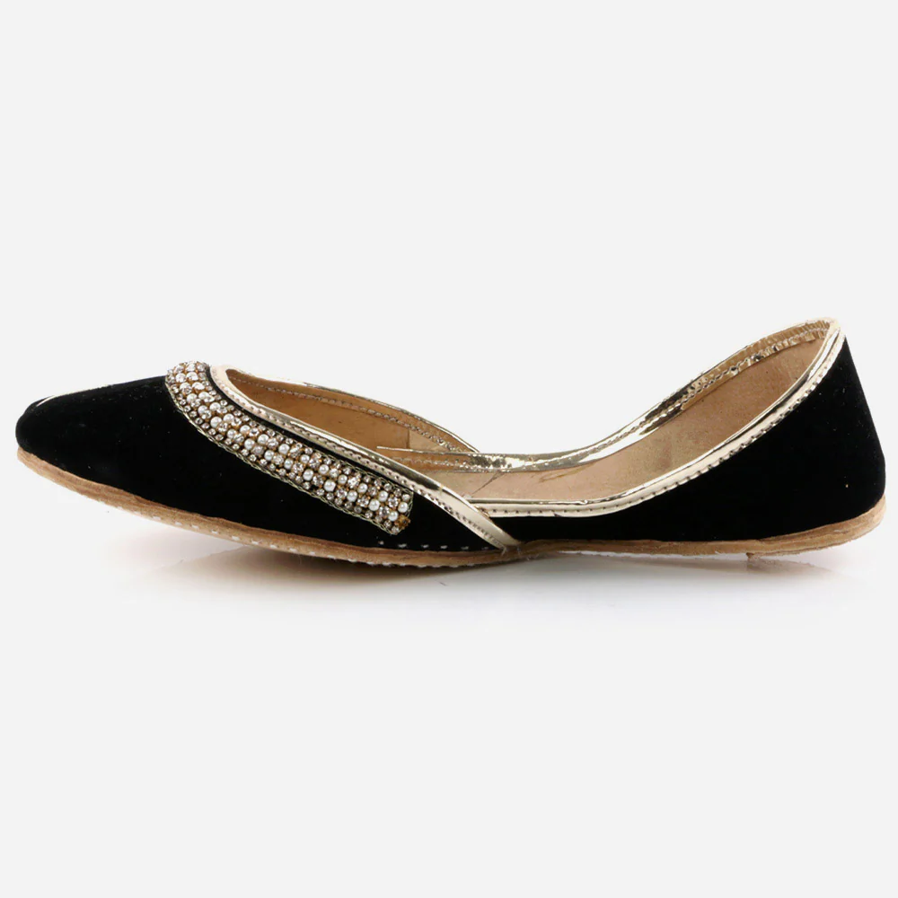 Women Ladies Fashion Mojaris Traditional Indian Wedding Bridal Slip Ons Evening Party Handmade Leather Khussa Pumps Shoes - Image 3