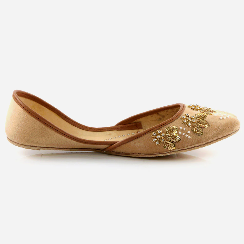 Women Ladies Handcrafted Decorated Traditional Indian Wedding Bridal Slip Ons Evening Party Handmade Leather Khussa Pumps Shoes - Image 2