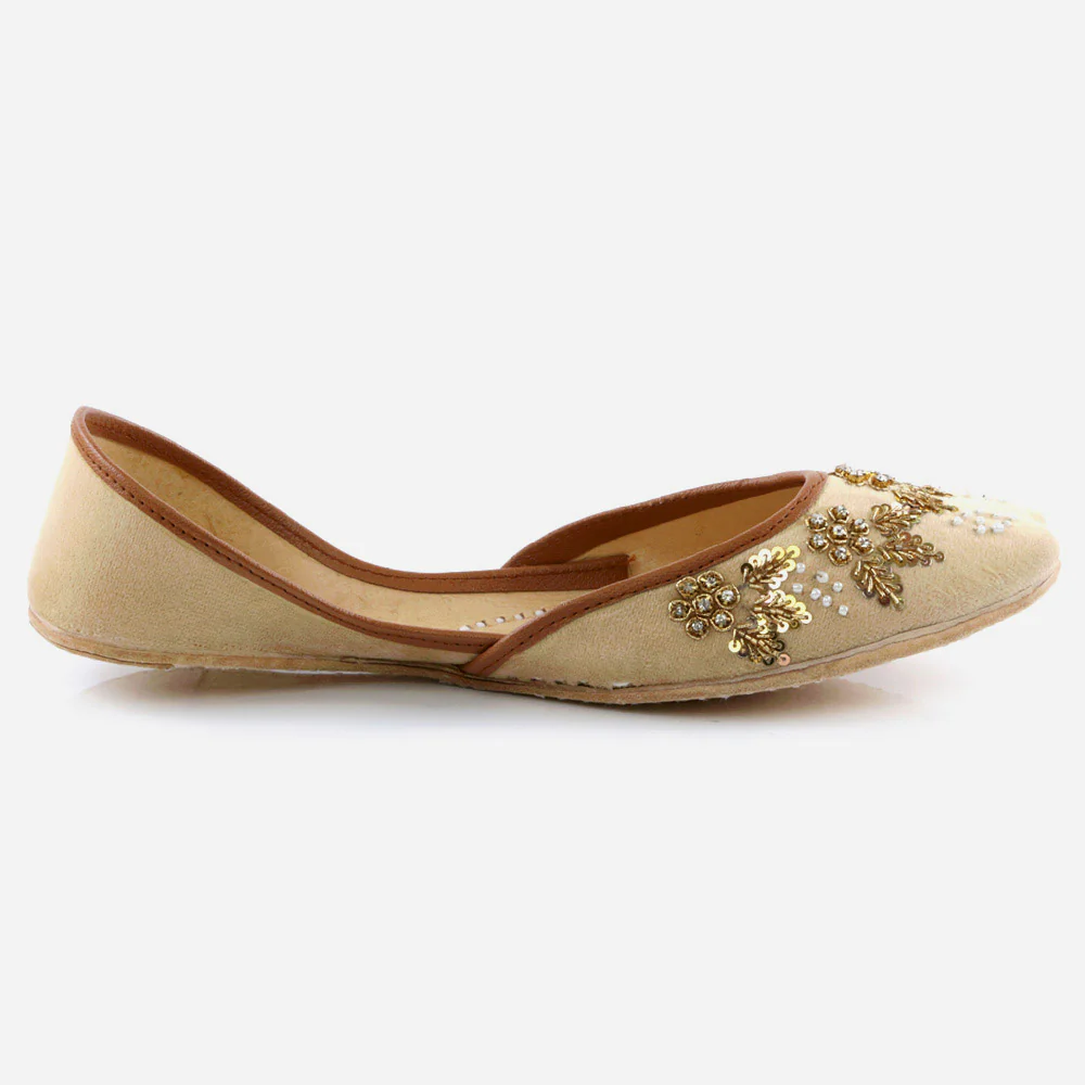 Women Ladies Handcrafted Decorated Traditional Indian Wedding Bridal Slip Ons Evening Party Handmade Leather Khussa Pumps Shoes - Image 2