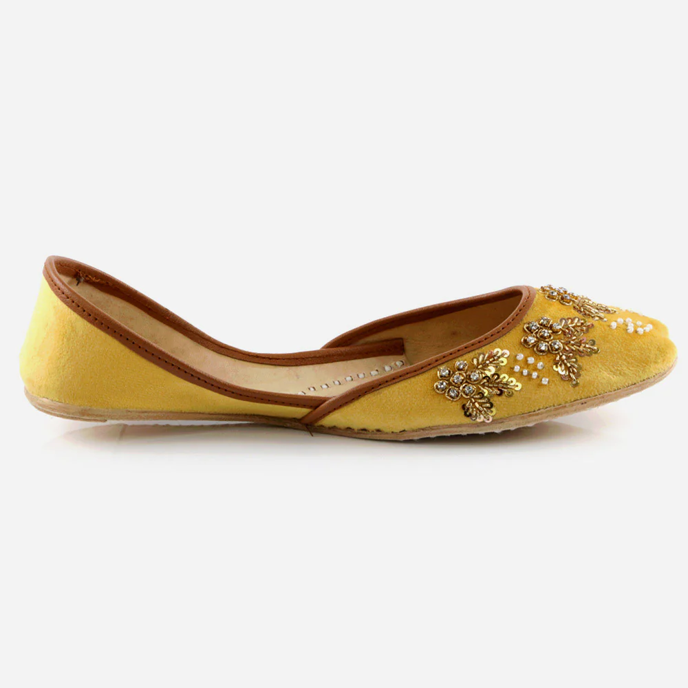Women Ladies Handcrafted Decorated Traditional Indian Wedding Bridal Slip Ons Evening Party Handmade Leather Khussa Pumps Shoes - Image 2