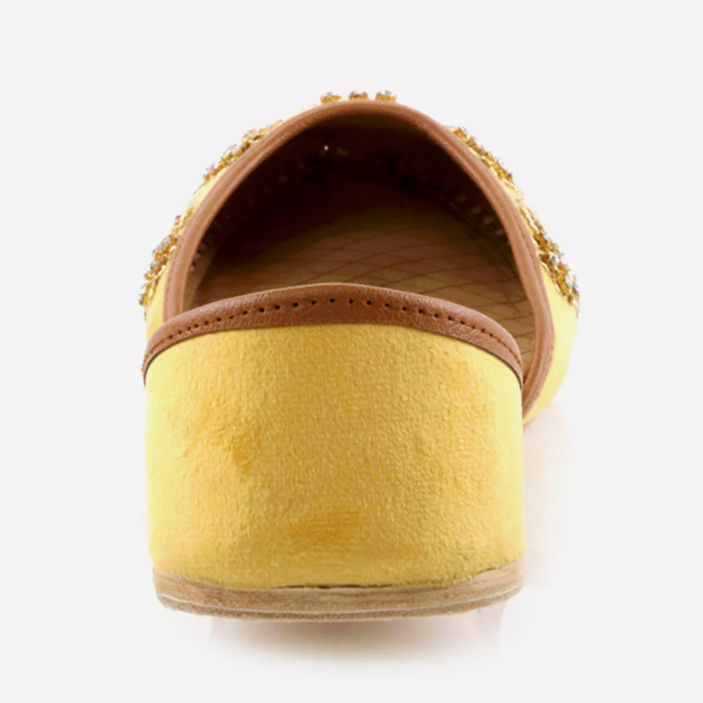 Women Ladies Handcrafted Decorated Traditional Indian Wedding Bridal Slip Ons Evening Party Handmade Leather Khussa Pumps Shoes - Image 5