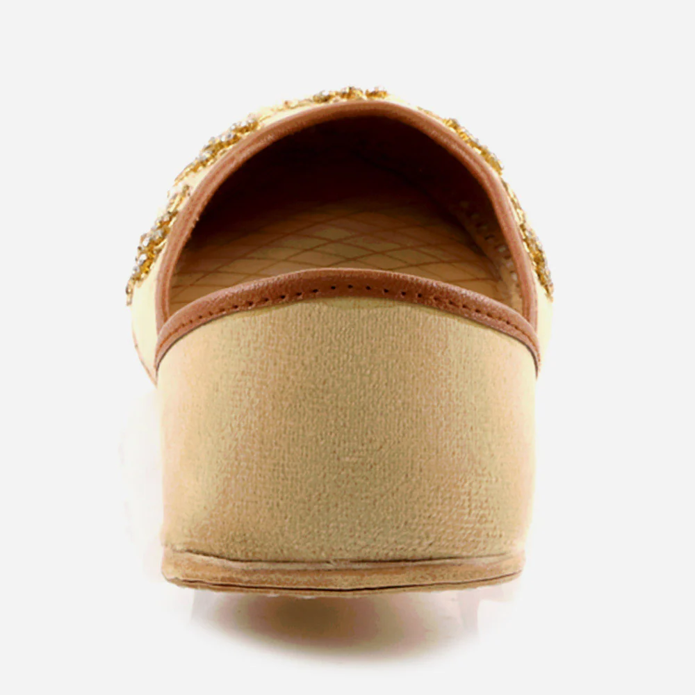 Women Ladies Handcrafted Decorated Traditional Indian Wedding Bridal Slip Ons Evening Party Handmade Leather Khussa Pumps Shoes - Image 5