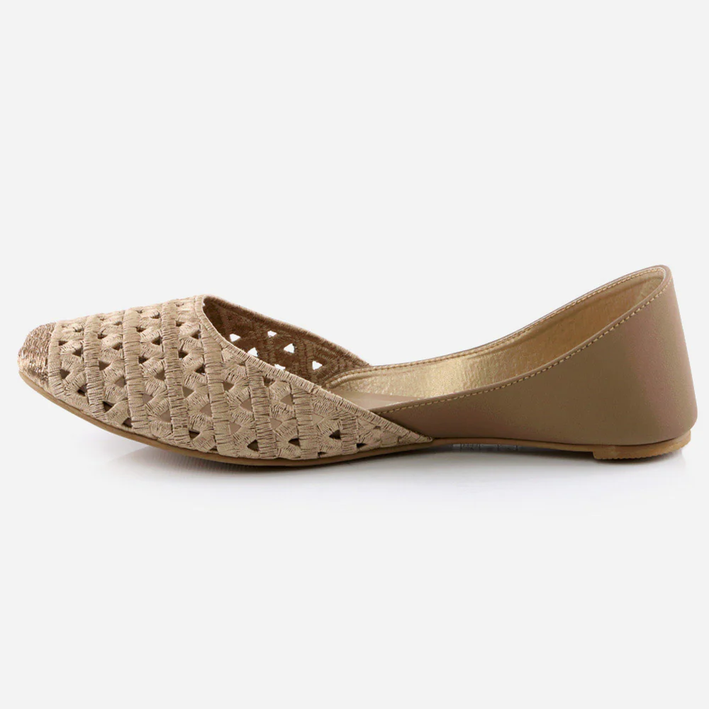 Women Ladies Sequins Decoration Ethnic Jotis Mojaris Traditional Indian Slip Ons Evening Party Handmade Leather Khussa Pumps Shoes - Image 2