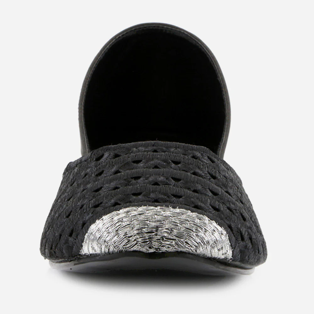 Women Ladies Sequins Decoration Ethnic Jotis Mojaris Traditional Indian Slip Ons Evening Party Handmade Leather Khussa Pumps Shoes - Image 4
