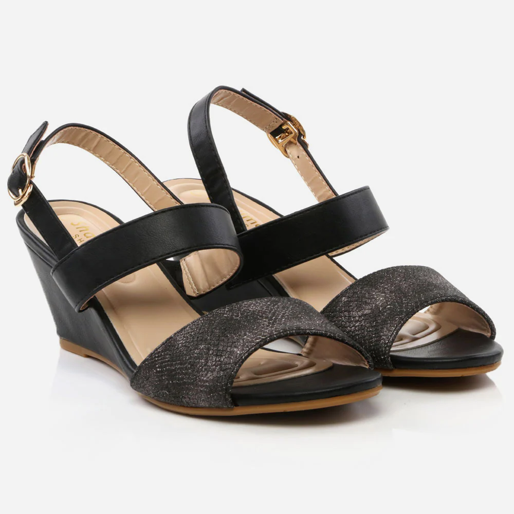 Women Ladies Strappy Everyday Casual Comfort Wedge Heel Daywear Open Toe Buckled Old Lady Sandals Shoes Size 3-8 UK - Image 2