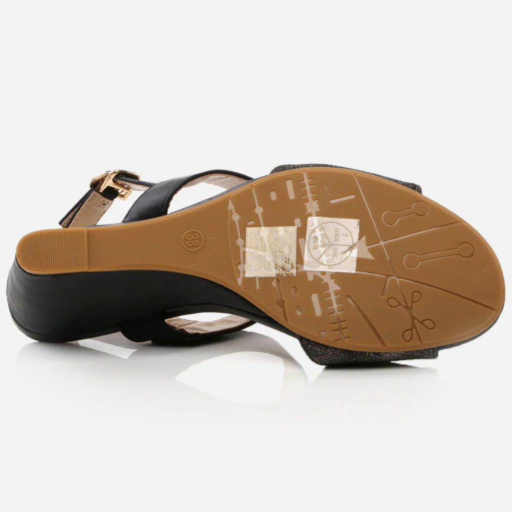 Women Ladies Strappy Everyday Casual Comfort Wedge Heel Daywear Open Toe Buckled Old Lady Sandals Shoes Size 3-8 UK - Image 5