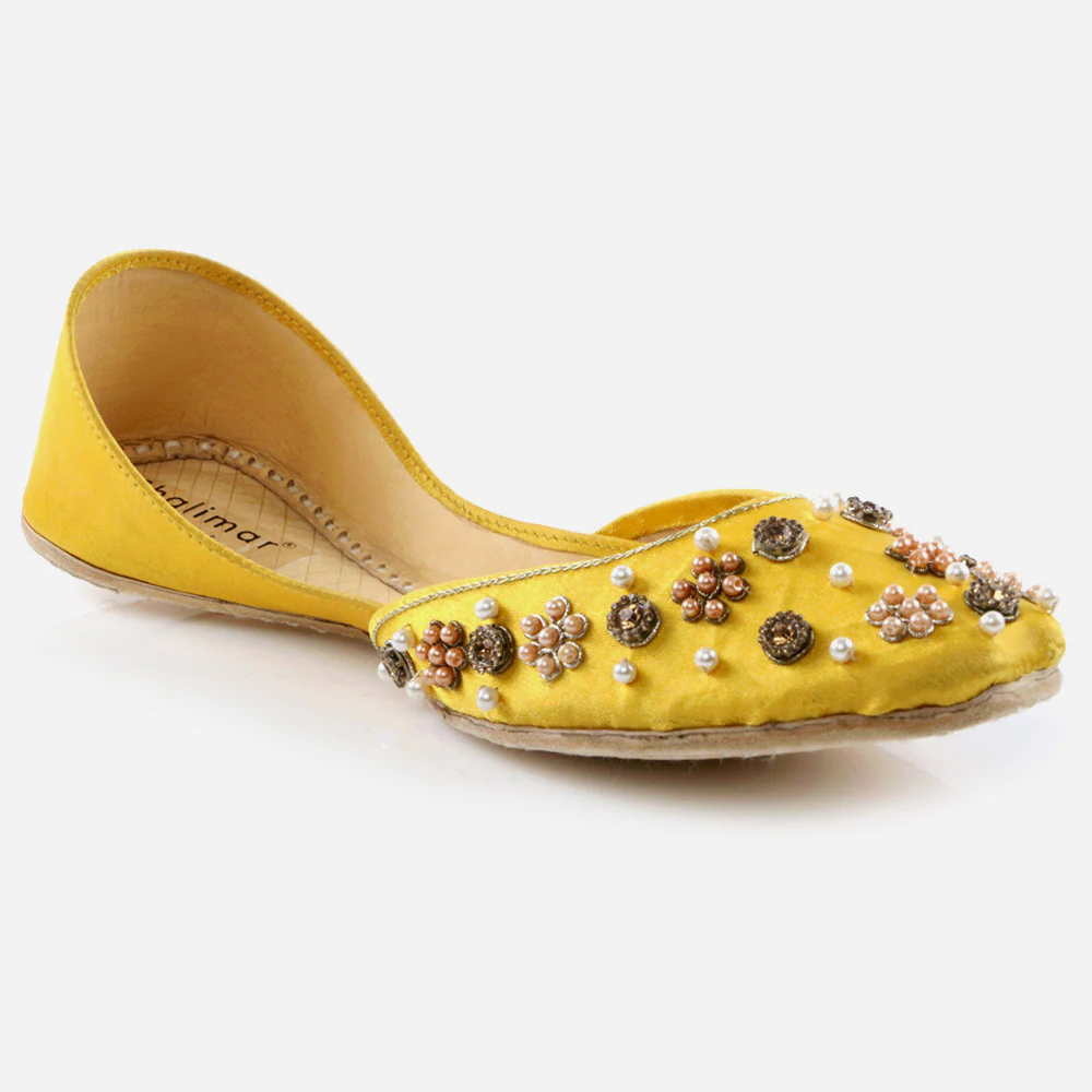 Women Ladies Traditional Indian Wedding Bridal Slip Ons Evening Party Handmade Leather Khussa Pumps Jotis Mojaris Shoes