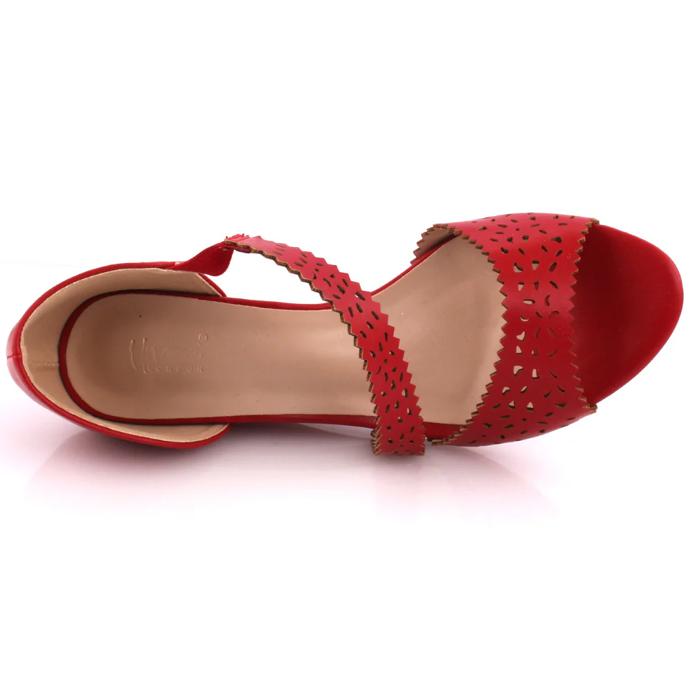 Women ‘Lesley’ Perforated Wedge Sandals - Image 4