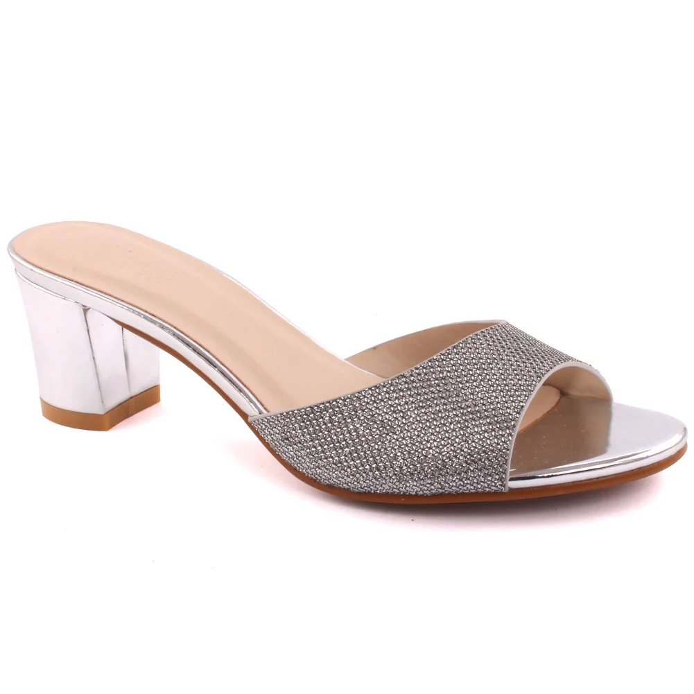 Women ‘Maddy’ Glittery Slip-on Evening Sandals