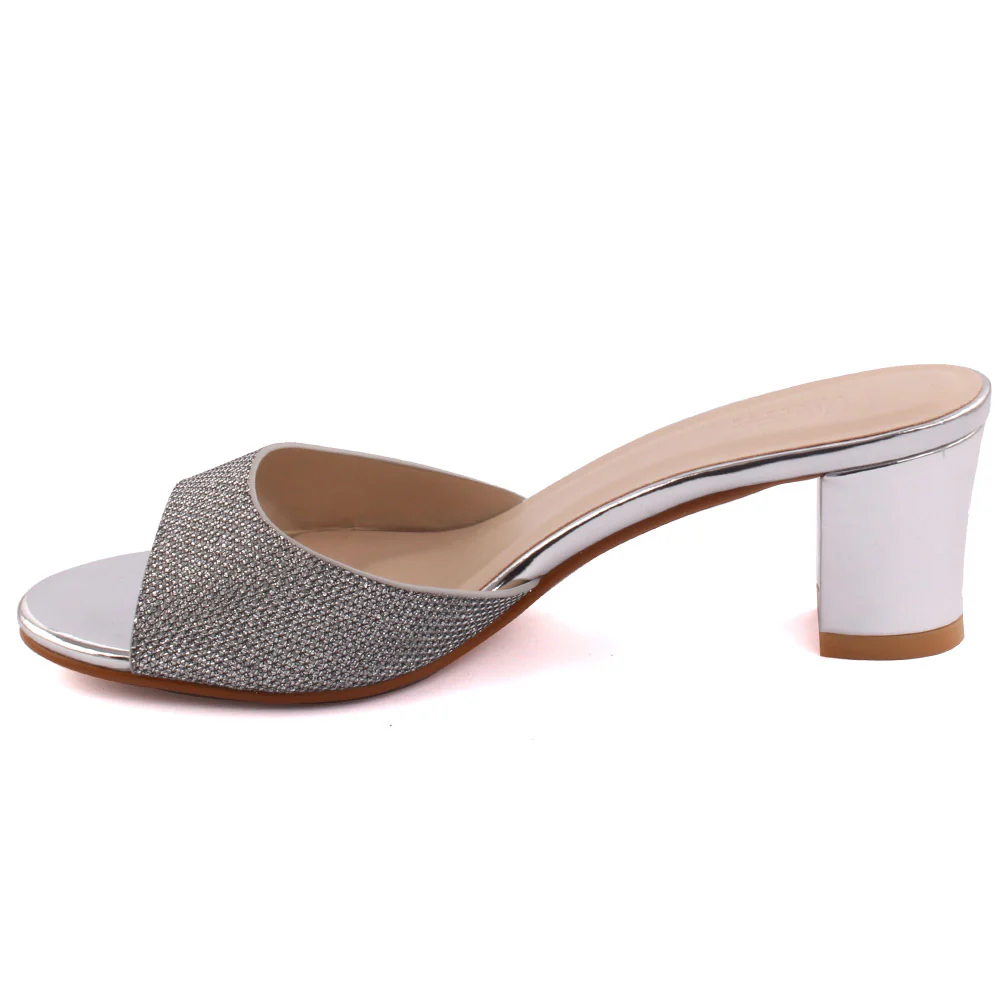 Women ‘Maddy’ Glittery Slip-on Evening Sandals - Image 3