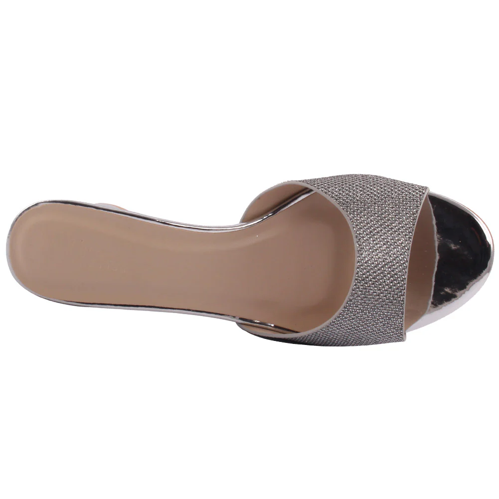 Women ‘Maddy’ Glittery Slip-on Evening Sandals - Image 4