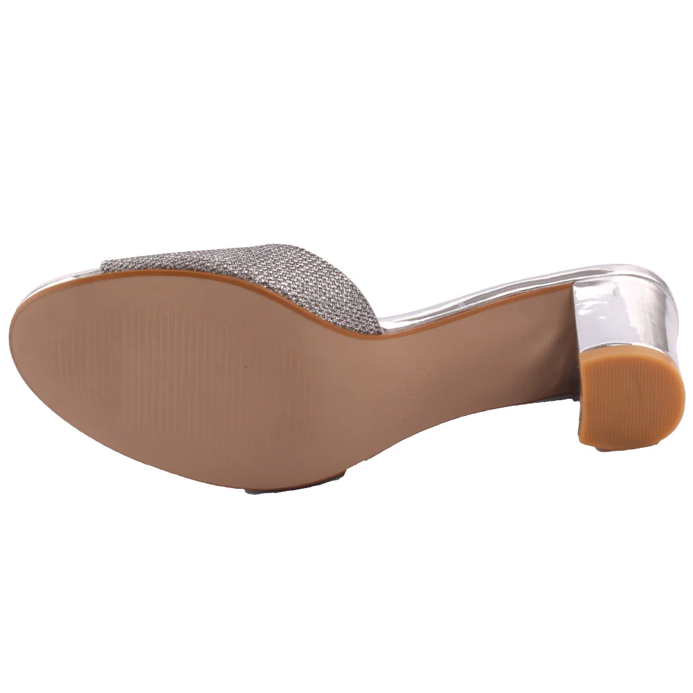 Women ‘Maddy’ Glittery Slip-on Evening Sandals - Image 5