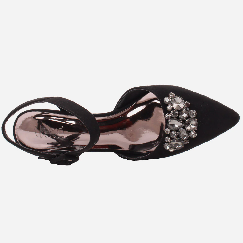 Women "MAGEE" Pointy Toe Ankle Strap Block Heel Sandals - Image 4