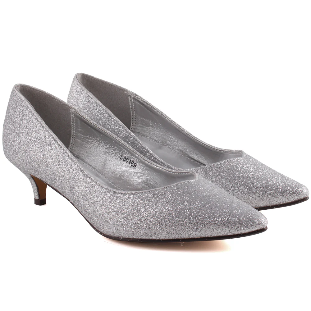 Women “MAGEY” Pointed Closed Toe Kitten Heel Court Shoes - Image 2