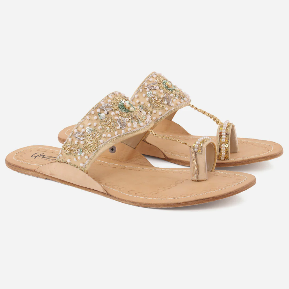 Women "MIA" Decorated Kolhapuri Chappal - Image 2