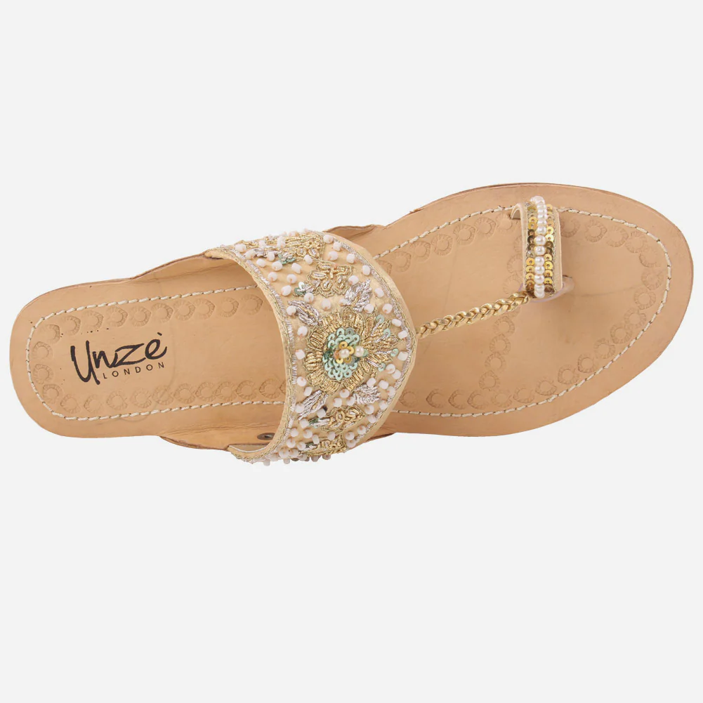 Women "MIA" Decorated Kolhapuri Chappal - Image 4