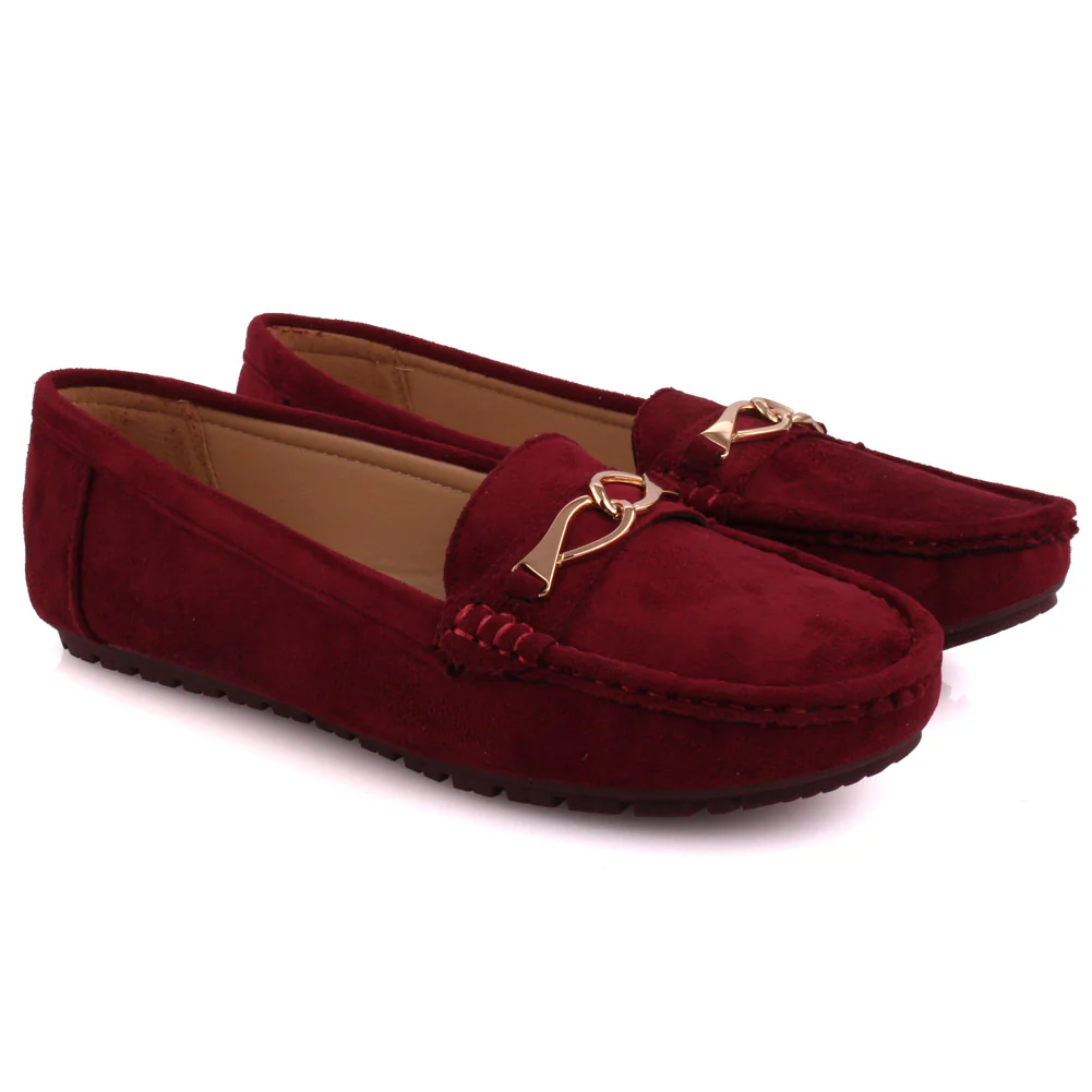 Women ‘Onyx’ Metal Link Flat Moccasins - Image 2