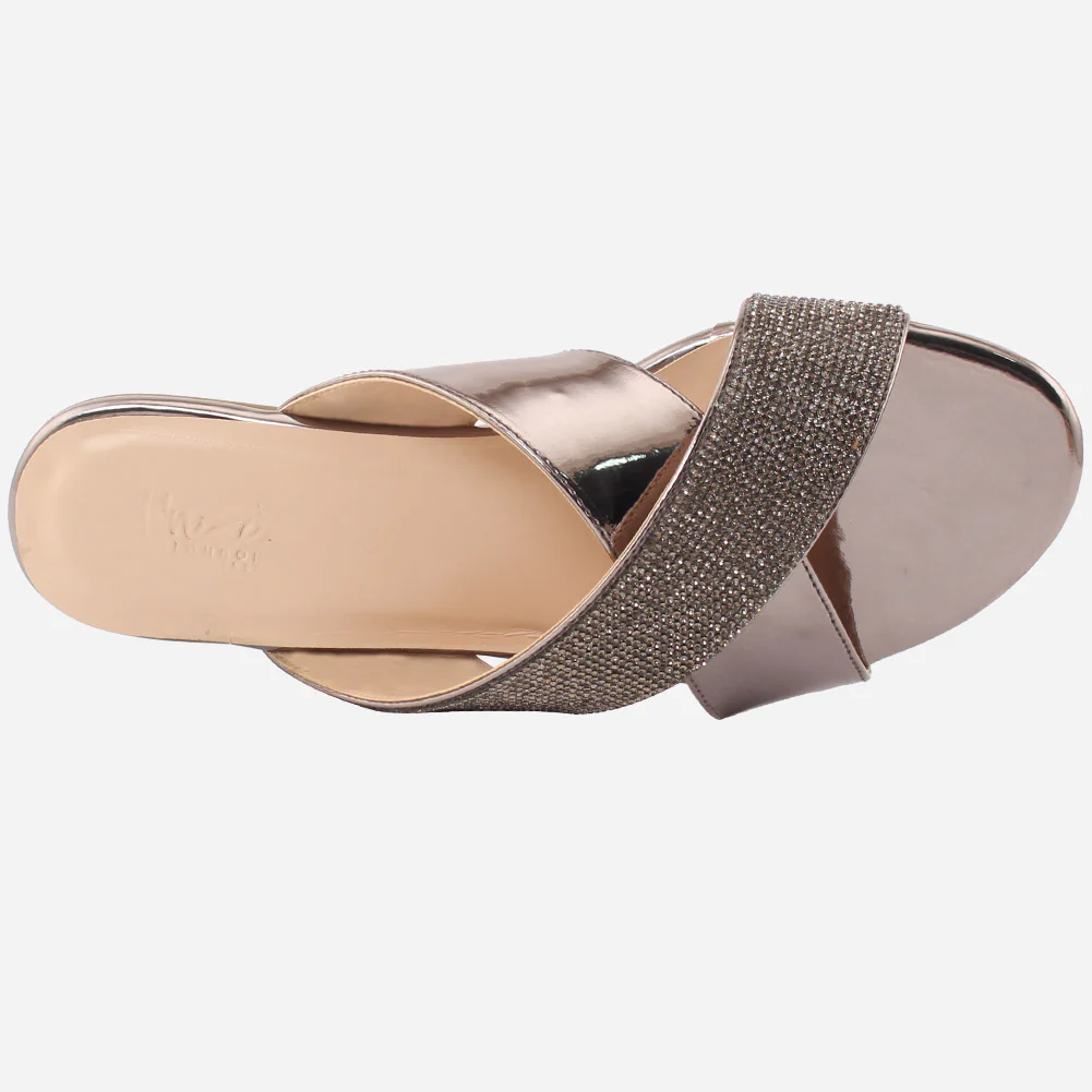 Women "PRISCILLA" Cross Band Slip On Slippers - Image 4