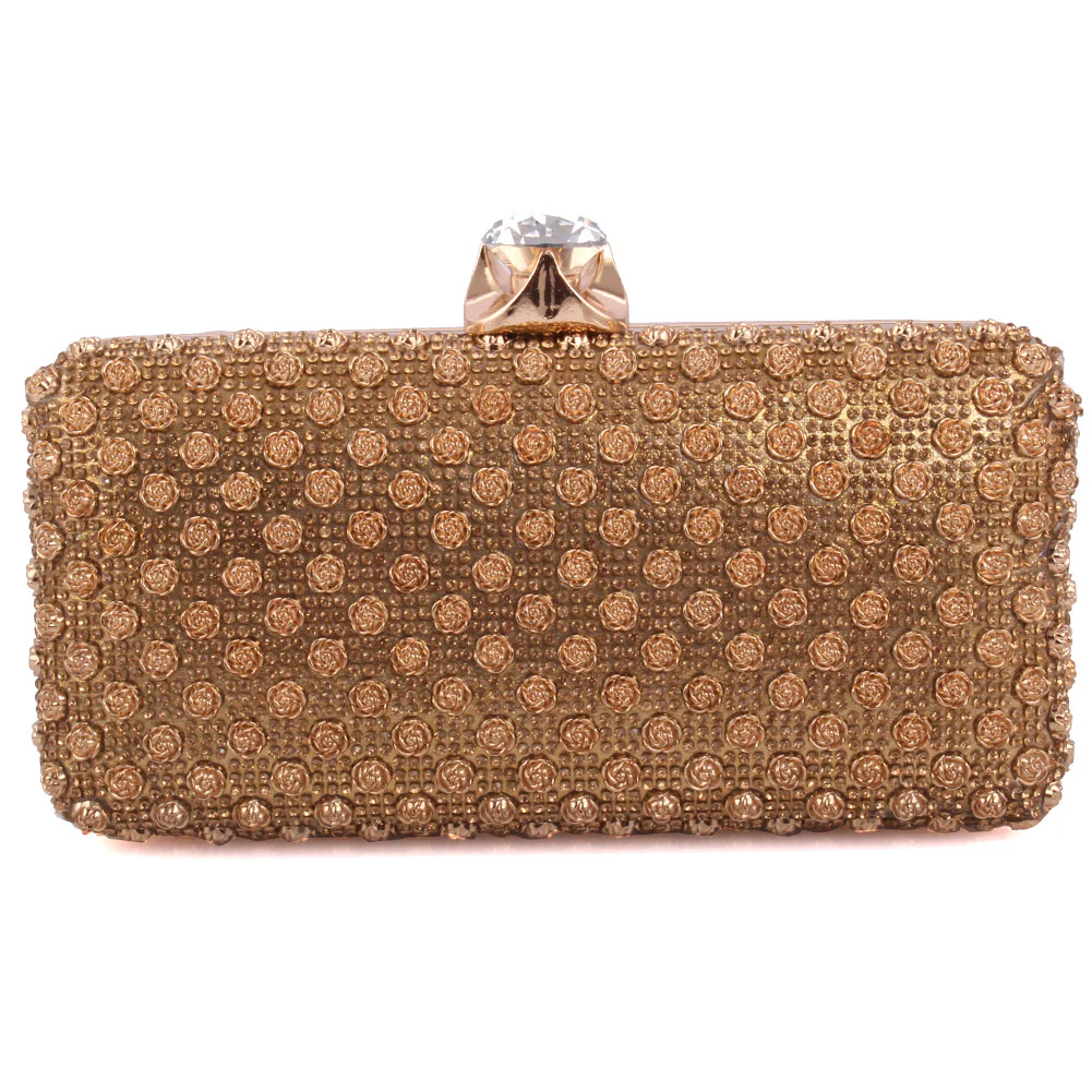 Women ‘Rango’ Crystals Decorated Bridal Clutch Bag - Image 2