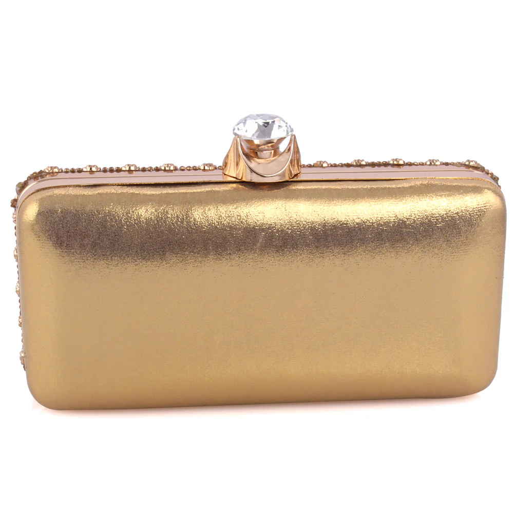 Women ‘Rango’ Crystals Decorated Bridal Clutch Bag - Image 3
