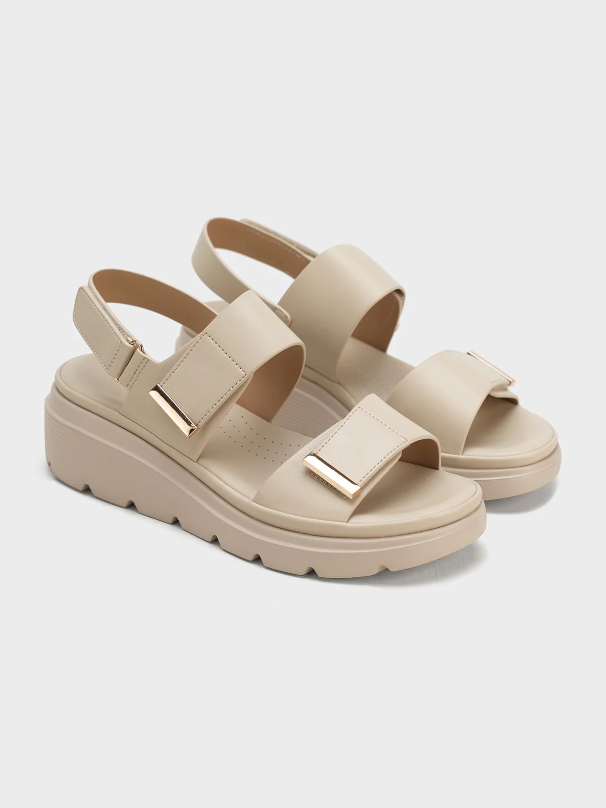 Women "RILEY" Comfort Velcro Strap Sandals - Image 4