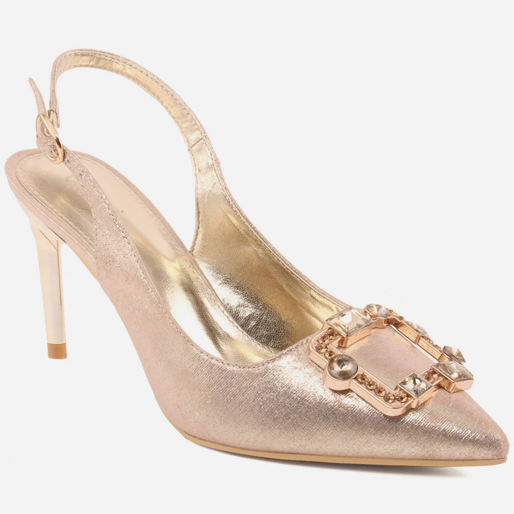 Women "ROSIE" Elegant Matt Finish Ankle Strap Sandals