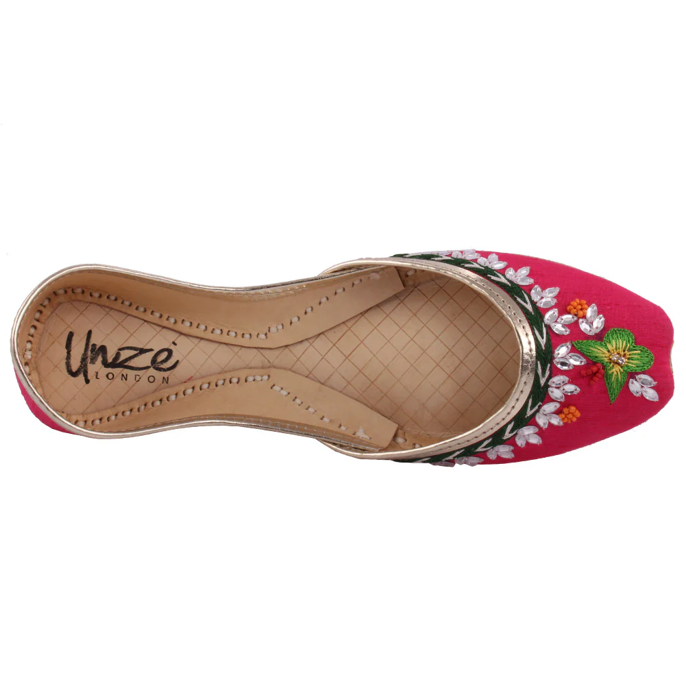 Women’s ‘Calcite’ Embroidered Indian Khussa Slippers - Image 4
