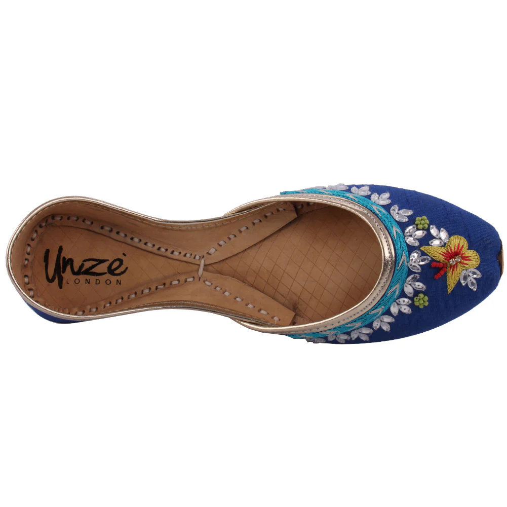 Women’s ‘Calcite’ Embroidered Indian Khussa Slippers - Image 4