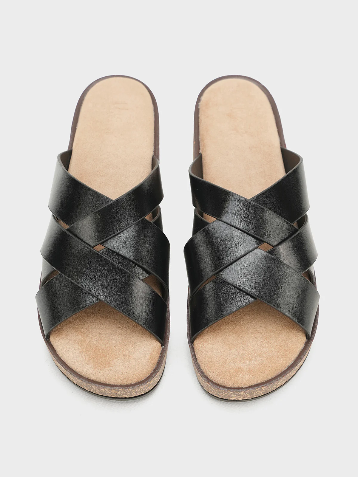 Women "SANTIA" Cross Strap Wedge Slippers - Image 7