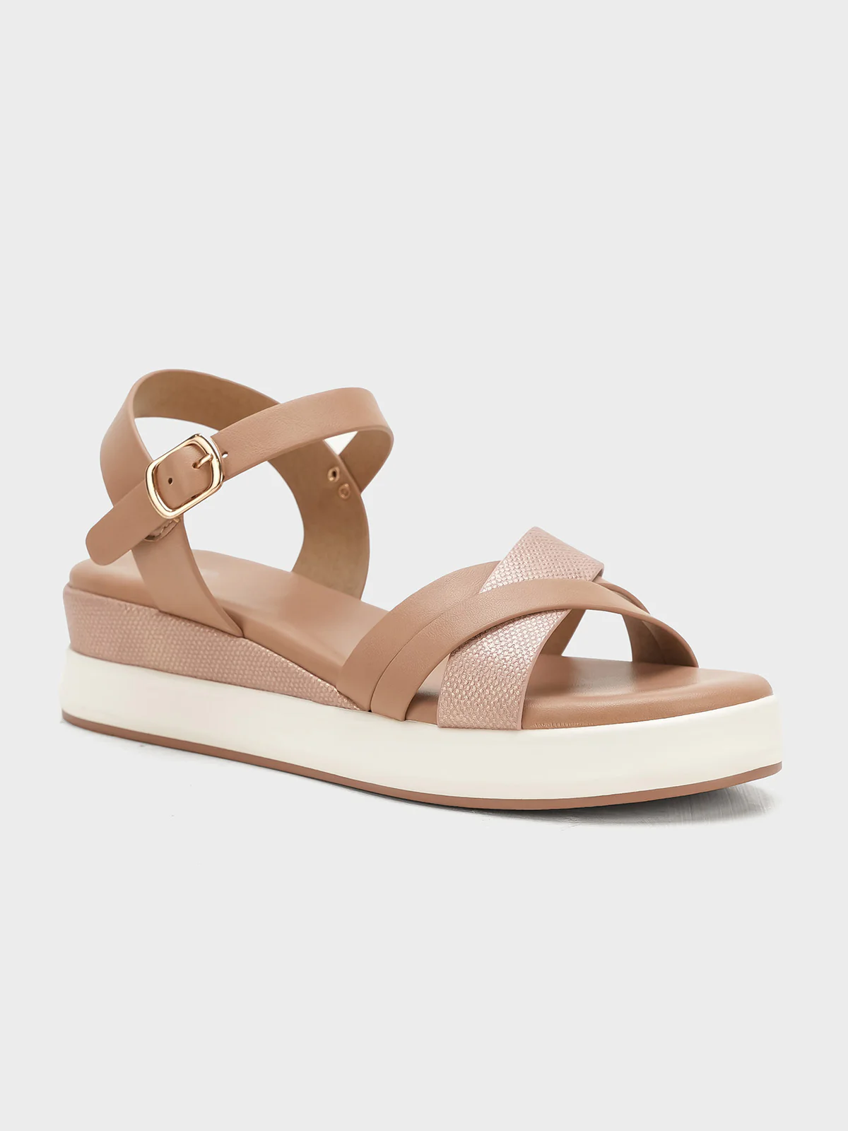 Women "SHILOH" Buckle Wedge Sandals - Image 2