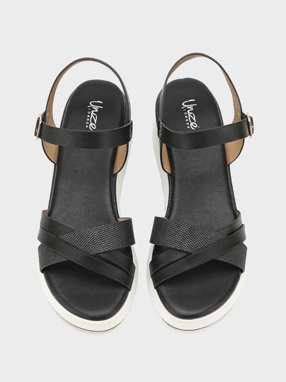 Women "SHILOH" Buckle Wedge Sandals - Image 9