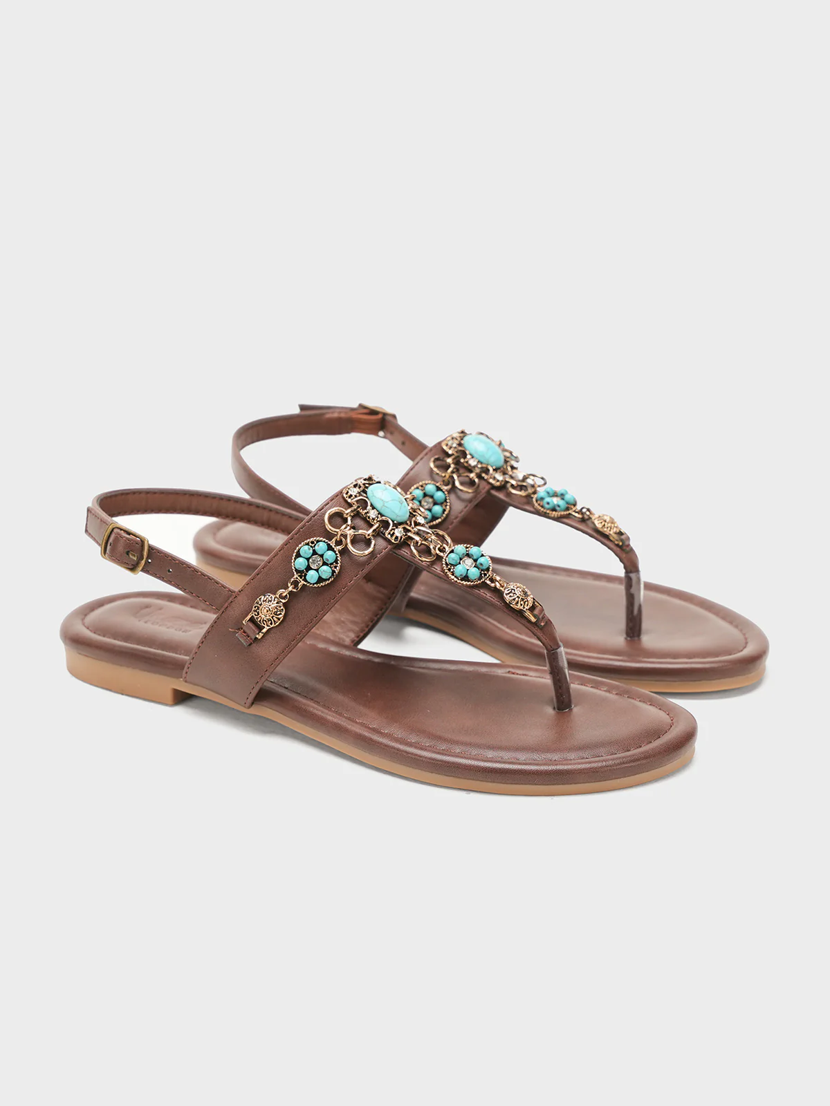 Women "SIMONE" Glamour Fancy Flat Sandals - Image 2