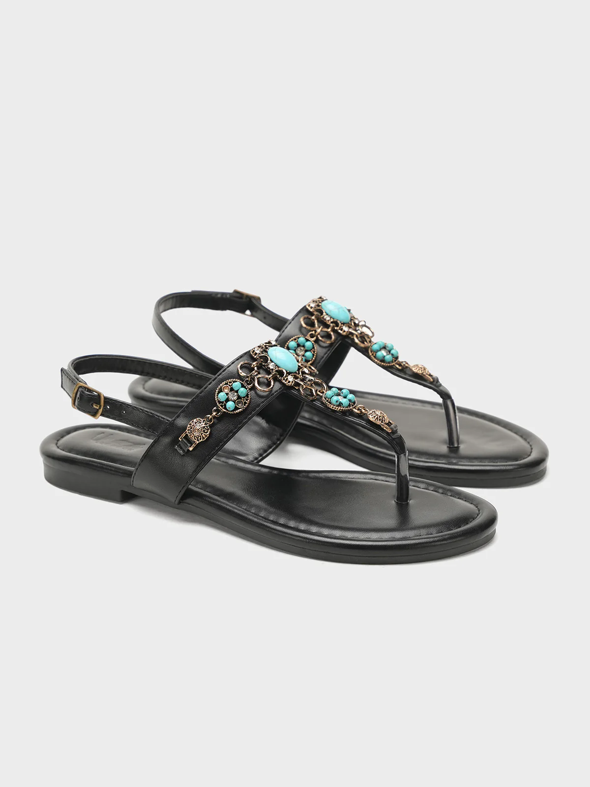 Women "SIMONE" Glamour Fancy Flat Sandals - Image 2