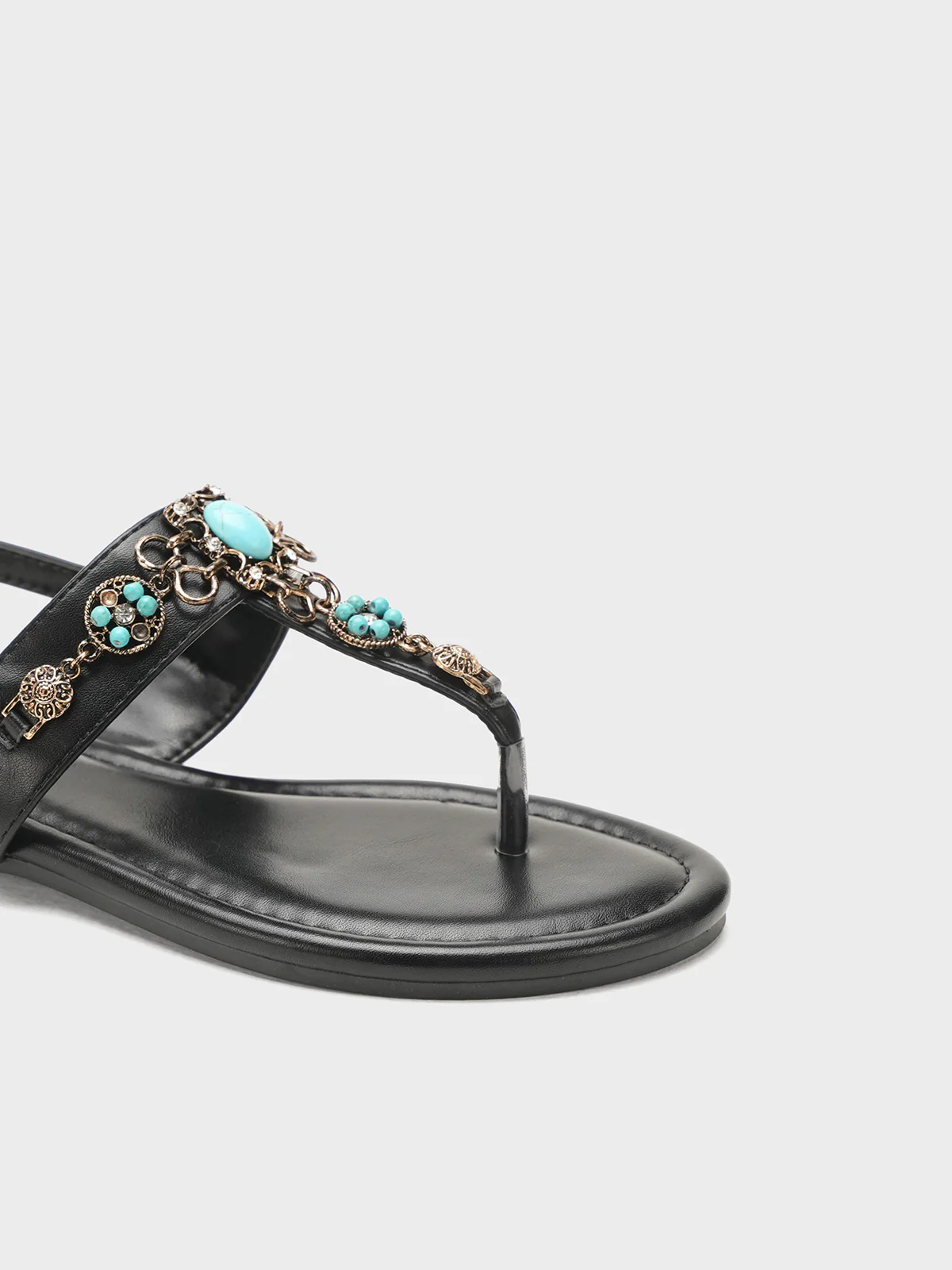 Women "SIMONE" Glamour Fancy Flat Sandals - Image 3