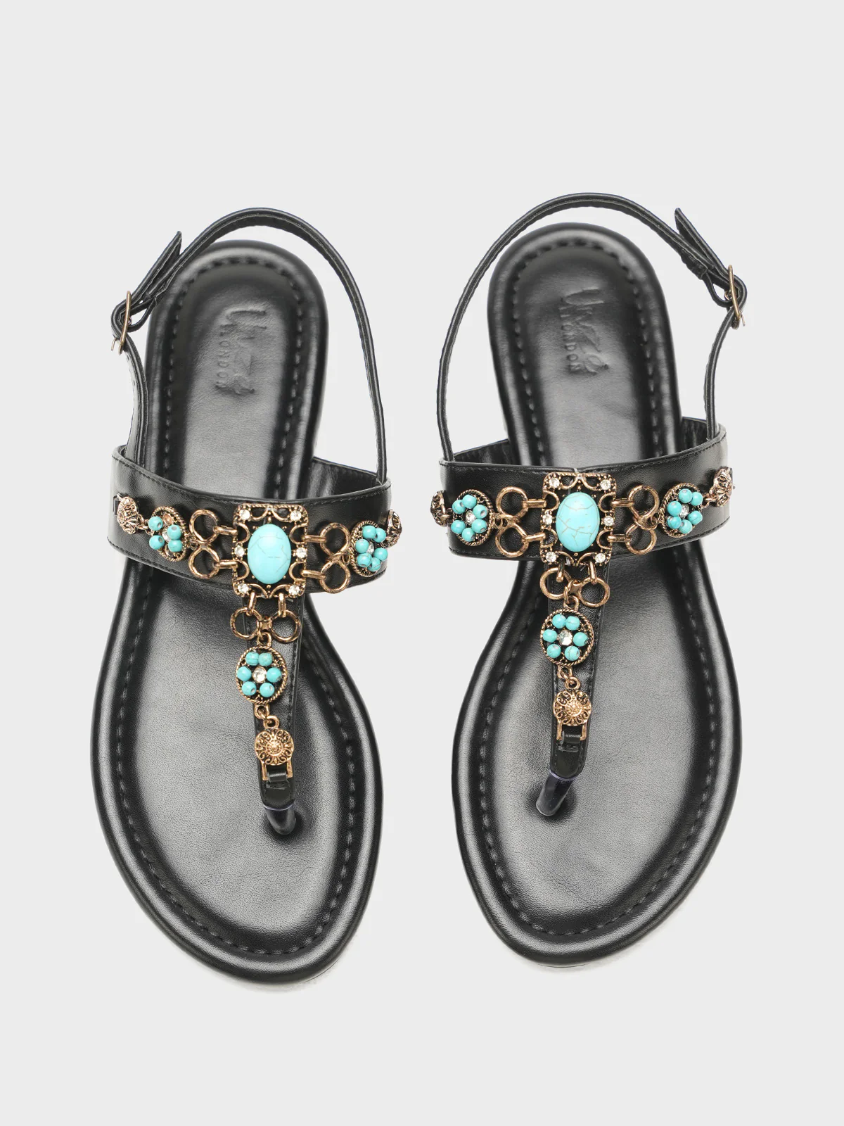 Women "SIMONE" Glamour Fancy Flat Sandals - Image 5