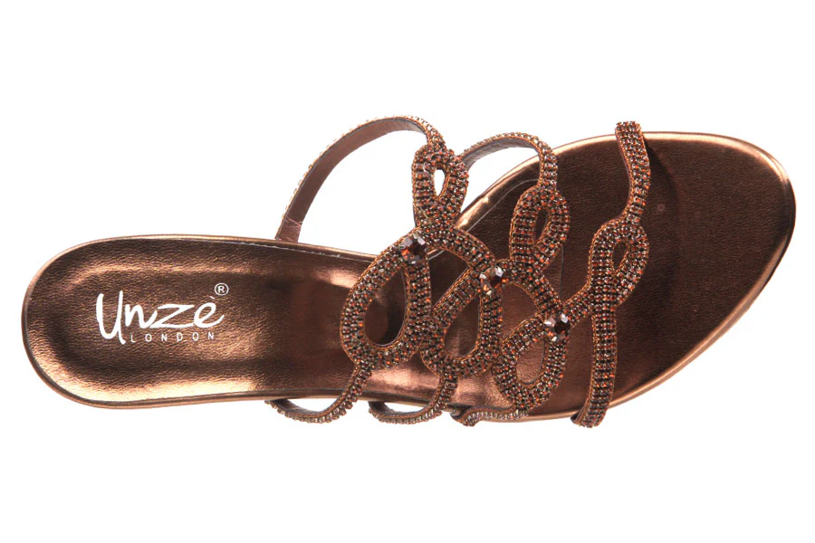 Women Slip On 'Viennese' Heel Sandals - Image 4