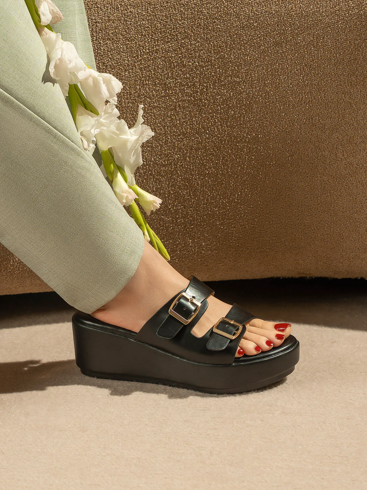 Women "SPCER" Wedge Comfort Slippers - Image 6