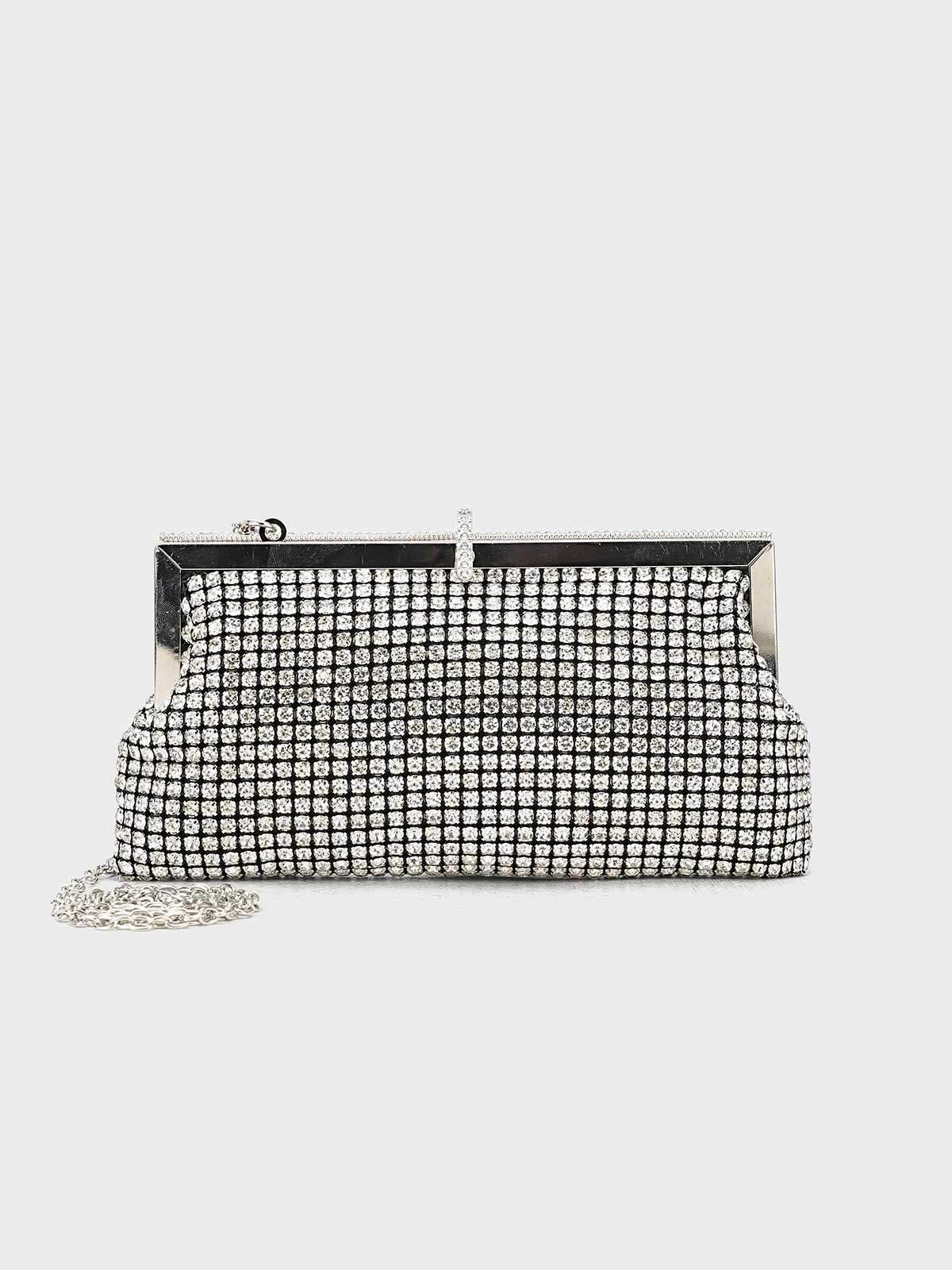 Women "TERESA" Diamond Stone Fancy Clutch - Image 2