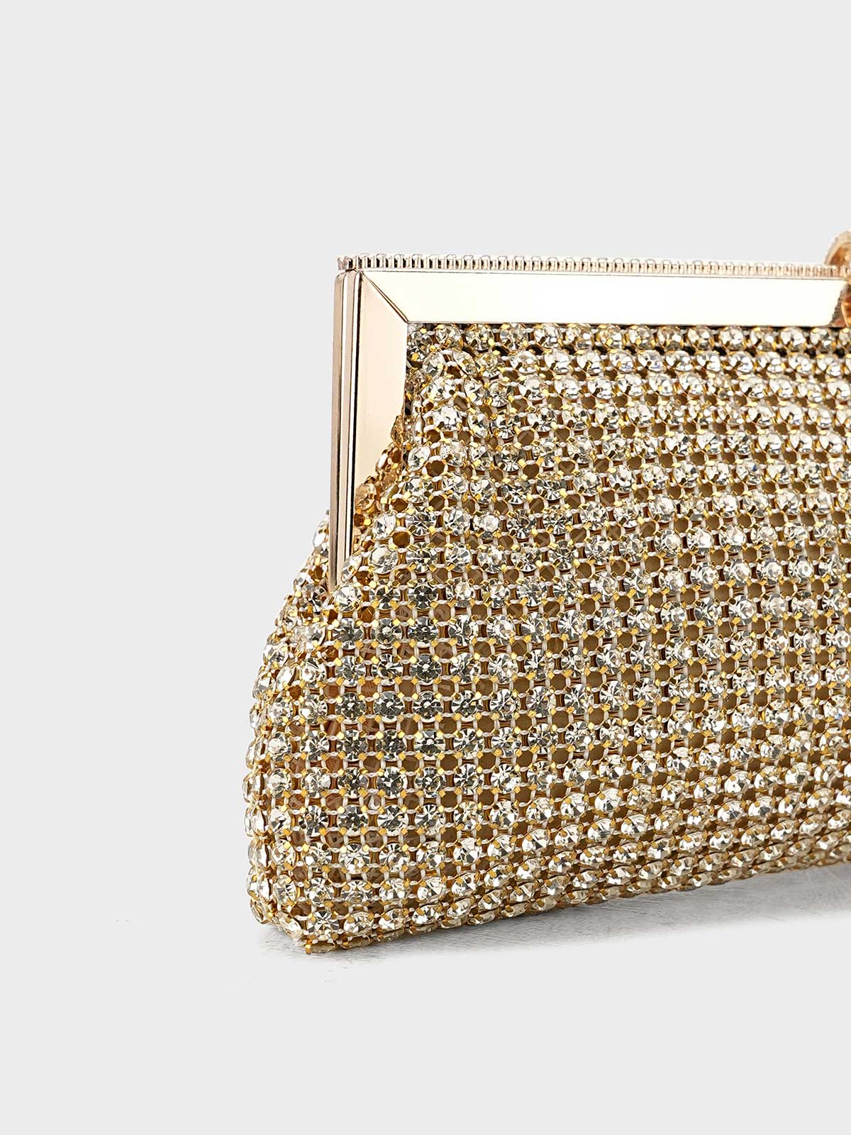 Women "TERESA" Diamond Stone Fancy Clutch - Image 4